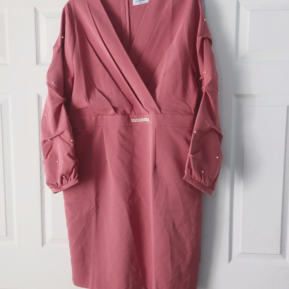 Pink and pearl dress